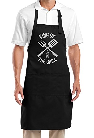 Mens BBQ Apron - King of the Grill Barbecue