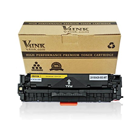 V4INK 1 Pack New Replacement for 305A CE412A Yellow Toner Cartridge for use with HP LaserJet Pro 300 Color MFP M375nw HP LaserJet Pro 400 Color M451dn M451dw MFP M451nw MFP M475dn MFP M475dw Printer