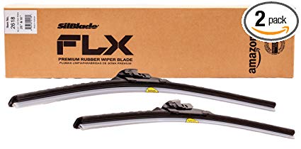 SilBlade FLX 2618 Premium Beam Wiper Blade Set - 26"/18" | Fits various models of Alfa Romeo, Buick, Cadillac, Chevrolet, Dodge, Ford, Honda, Hyundai, Infiniti, Jeep, Kia, Lexus, Lincoln, Maserati