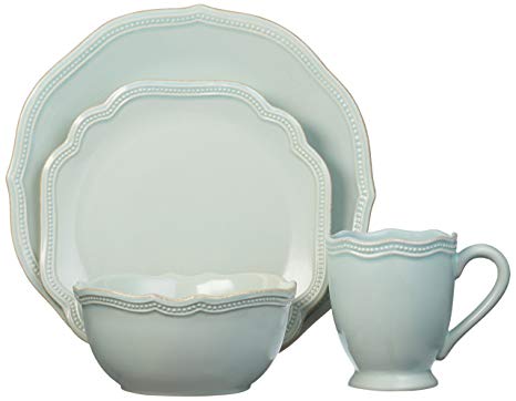 Lenox 4 Piece French Perle Bead Place Setting, Ice Blue