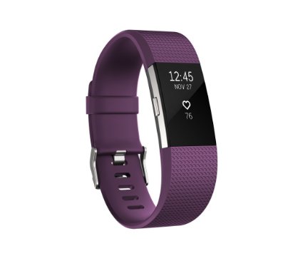 Fitbit Charge 2 Heart Rate   Fitness Wristband, Plum, Small