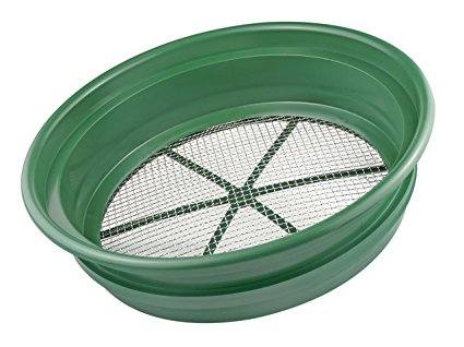 SE GP2-14 Patented Stackable 13-1/4" Sifting Pan, 1/4" Mesh Screen