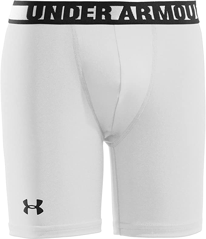 Under Armour HG Sonic COMPRESSION 4'' Short (White/Black) (YXS)