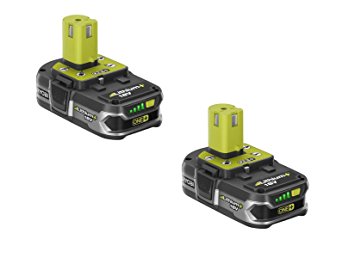 Ryobi P107 18-Volt Li-Ion Battery (2 pack in Bulk Package)