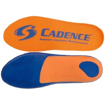 Cadence Insoles Orthotic Shoe Insoles ((D) MEN 6.5-7.5 WOMEN 7.5-8.5, Orange)