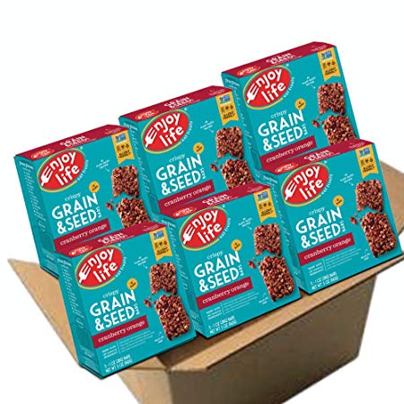 Enjoy Life Grain & Seed Bars, Soy free, Nut free, Gluten free, Dairy free, Non GMO, Vegan, Cranberry Orange, 1 Ounce Bars (30 Bars)