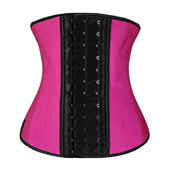 Ekouaer Women's Underbust Corset Waist Trainer Cincher Steel Boned Body Shaper Tummy Fat Burner