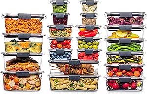 Rubbermaid 2108389 Brilliance Storage 44-Piece Plastic Lids | BPA Free, Leak Proof Food Container, Clear