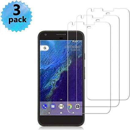 Google Pixel Screen Protector - [3 Pack] ChefzBest Tempered Glass Screen Protector with [2.5D Rounded Edge] [Scratch Proof] [High Definition] for Google Pixel(2016 Released)