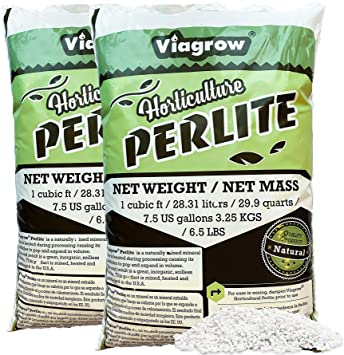 Viagrow VPER1-2 Horticulture Perlite 29.9 Quarts, 2-Pack, White, Horticulture-29Q