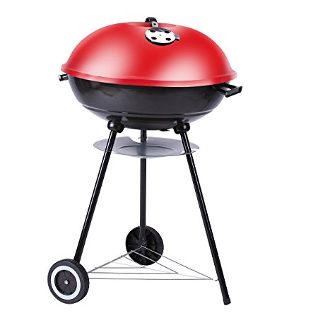 Outon Portable Grill Charcoal Grill Outdoor/Home BBQ 22 inch Red
