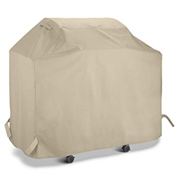 UNICOOK Gas Grill Cover 60 inch, Heavy Duty Waterproof Outdoor BBQ Cover, Easy Lifting Handles, All Weather Protection, Beige