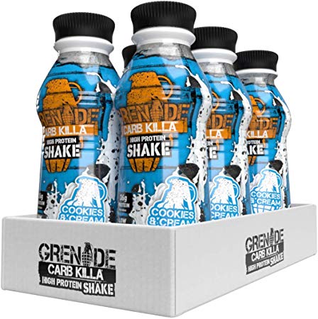 Grenade Carb Killa High Protein Shake, Cookies and Cream, 500 ml, 6 Pack