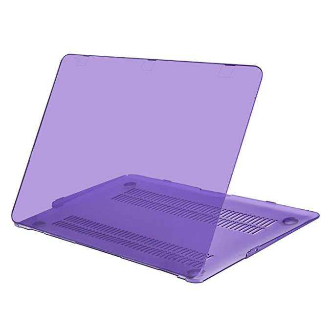 Mosiso Plastic Hard Case Cover for MacBook Air 13 Inch (Models: A1369 and A1466), Crystal Ultra Violet