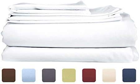 Queen Size Sheet Set - 4 Piece Set - Hotel Luxury Bed Sheets - Extra Soft - Deep Pockets - Easy Fit - Breathable & Cooling Sheets - Wrinkle Free - Comfy - White Bed Sheets - Queens Sheets – 4 PC