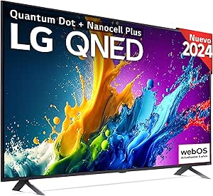 LG 55QNED80T6A 55", 4K QNED, Smart TV, HDR10, WebOS24, Serie 80, Procesador Potente e Inteligente, Dolby Digital Plus, Alexa/Google Assistant, Negro