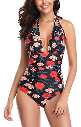  Eomenie Women's One Piece Swimsuits Tummy Control