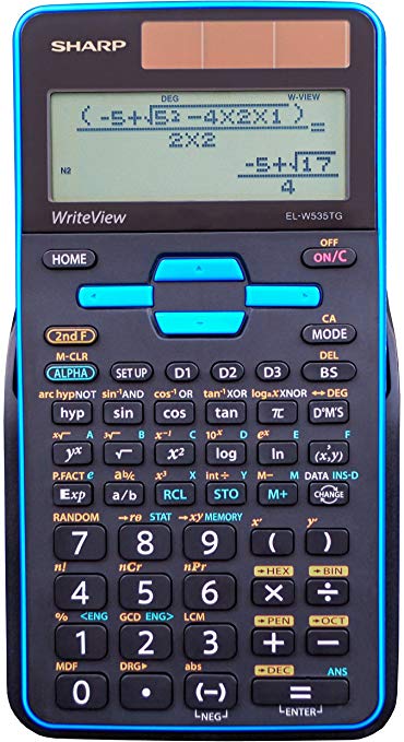 Sharp EL-W535TGBBL Scientific Calculator with WriteView™ 4 Line Display