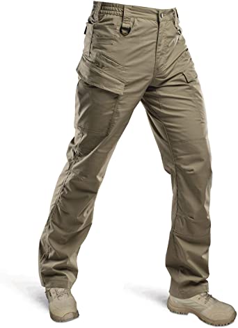 HARD LAND Men's Lightweight Tactical Pants Waterproof Ripstop Work Cargo Pants BDU Military Trousers