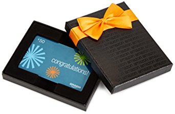 Amazon.com Gift Card in a Black Gift Box (Various Card Designs)