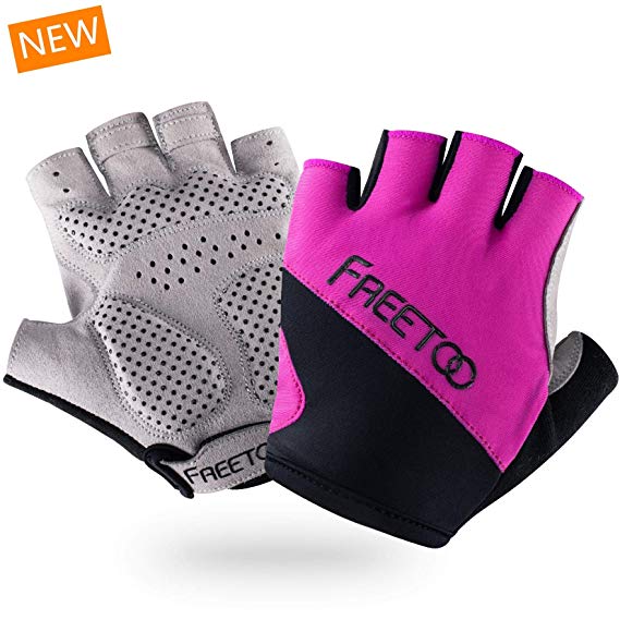 FREETOO Women Workout Gloves, Gym/Weight Lifting/Fitness Gloves for Bench Press, Dumbbell, Barbell, Pull Up Bar, Horizontal Bar, Battle Rope and Other Weight Training