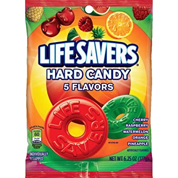 Lifesavers 5 Flavors Hard Candy Bag, 6.25 ounce