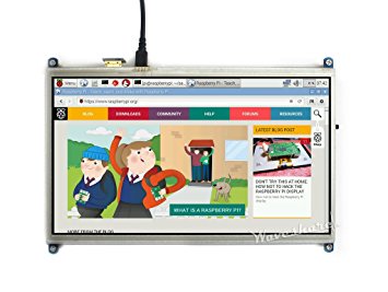 Waveshare 10.1inch HDMI LCD Resistive Touch Screen 1024*600 High Resolution Display Designed for Raspberry Pi A /B/ B /2 B/3 Model B