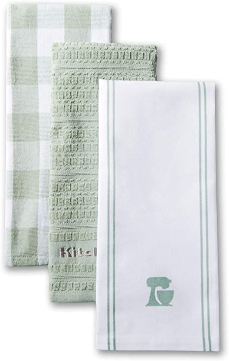 Kitchen Aid Mixer Kitchen Towel Set, Set of 3, Pistachio 3 Count