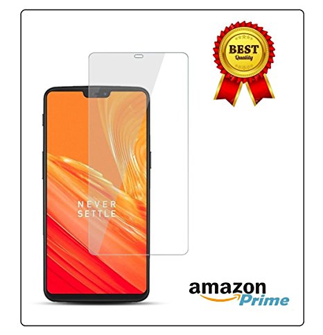 MOBITECH™ Premium Quality 2.5D Flexible Tempered Glass Full Screen Coverage for for OnePlus 6 - (Transparent) with Original Packaging Kit