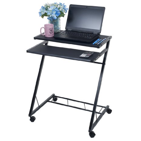 Lavish Home Mobile Rolling Cart Compact Computer Desk (80-CT10080)