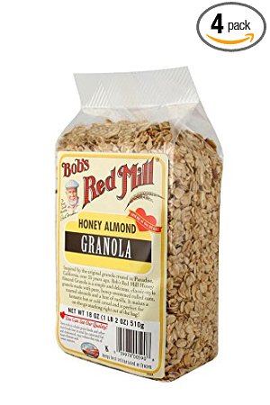Bob's Red Mill Honey Almond Granola, 18 Ounce (Pack of 4)