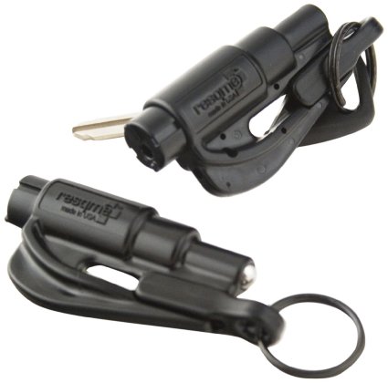 resqme The Original Keychain Car Escape Tool Made in USA Black - Pack of 2