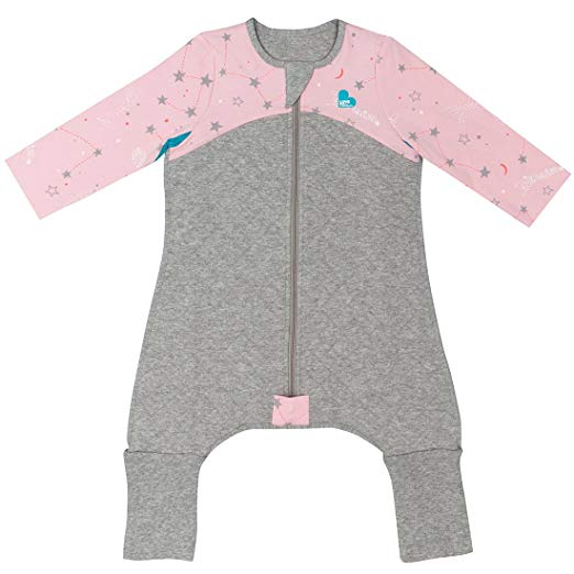 Love To Dream Sleep Suit, 2.5 TOG, Pink, 6-12 Months, Premium All-in-one Quilted Wearable Blanket That can’t be Kicked Off, Legs with 2-in-1 feet Perfect for Sleep & Play, Ideal for Active Babies