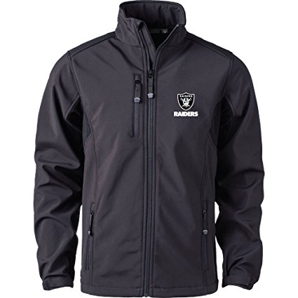 NFL Oakland Raiders Men's Softshell Jacket, X-Large, Black