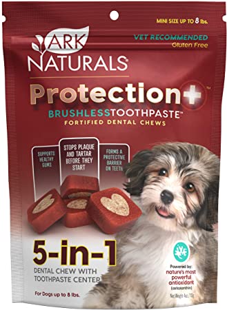 ARK NATURALS Protection  Brushless Toothpaste Dental Chews for Mini Breeds