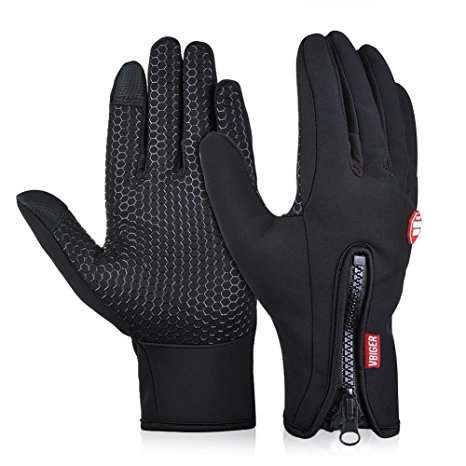 Vbiger Winter Cycling Gloves for Men & Women Outdoor Cold Weather Gloves Touch Screen Bike Gloves