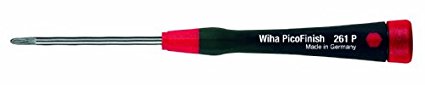 Wiha 26132 Phillips Screwdriver with Soft PicoFinish Precision Handle,  #00 x 40mm