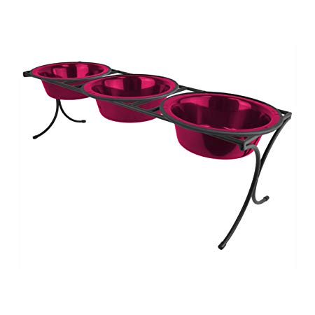 Platinum Pets Bistro Triple Diner Feeder