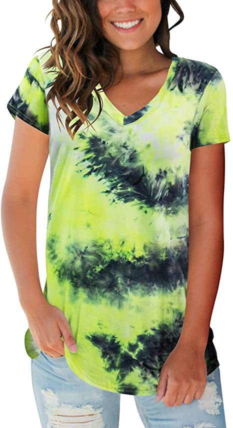 Womens Tops V Neck Tee Casual Short Sleeve and Long Sleeve T Shirts