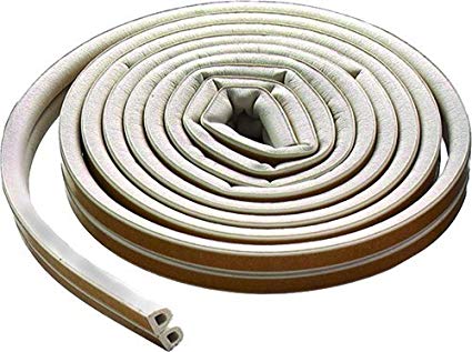 M-D Building Products 63628 M-D All Climate D Profile Weather-strip, 5/16 In W X 17 Ft L X 0.3125 In H White