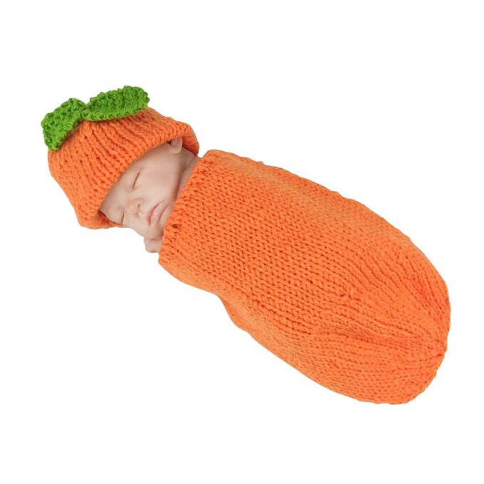 Jastore® Photography Prop Christmas Pumpkins Knitted Crochet Costume Hat Sleeping Bag