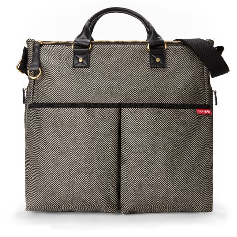 Skip Hop Duo Special Edition Diaper Bag BlackCream Herringbone