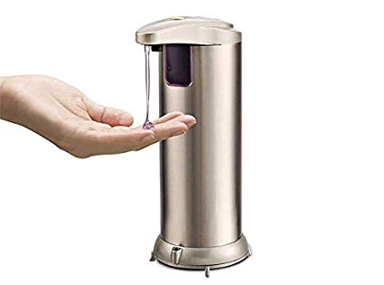 United Automatic Soap Dispenser, Touchless Dispenser - Fingerprint Resistant Stainless Steel - Auto Hand Sanitizer - Dish Soap Compatible - Waterproof Base!