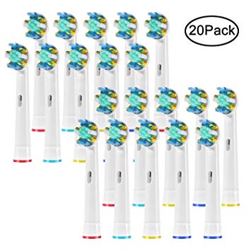 Replacement Toothbrush Heads for Braun Oral-B Floss Action Deep Sweep Clean Brush Head 20 Pack