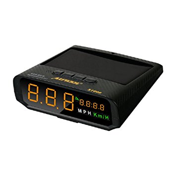 AUTOOL X100S Solar GPS HUD Speedometer Head Up Display KM/h MPH Altitude Over Speed Alarm Drive Distance Display Fatigue Driving Alarm