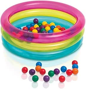 Intex 48674 - Piscina Baby 3 Anelli Palline Colorate, 86 x 25 cm