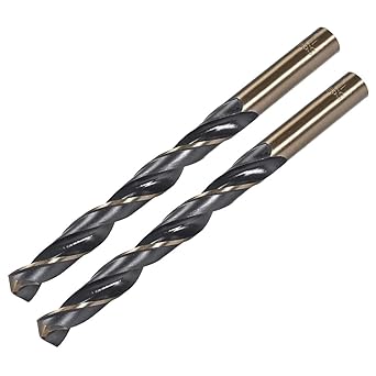 uxcell Straight Shank Twist Drill Bits 11mm High Speed Steel 4341 with 11mm Shank 2 Pcs for Stainless Steel Alloy Metal Plastic Wood