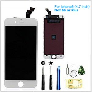 Replacement LCD Display & Touch Screen Digitizer Assembly for iPhone 6 (4.7") repair (white) …