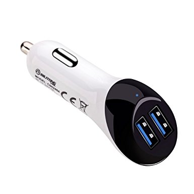 Car Charger,4.8A/24W Dual USB Smart Port Car Charger Perfect for Apple iPhone 6/6 Plus,6s/6s Plus,iPhone 7/7 Plus,iPad Air 2,Pro,mini;Samsung Galaxy Note 7,Note Series,S Series & Edge Models
