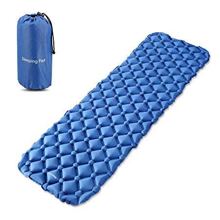 ONSON Sleeping Pad - Ultralight Compact Inflating Pads, Portable Camping Mat Suit for Hiking, Backpacking and Travel - Air Cell Design with FoldingCarry Bags Accessories